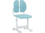 Sedia Da Scrivania Per Bambini Costway, Altezza Regolabile 29,5-37,5 Cm, Sedia Da Scrivania Per Bambini Con Schienale, Sedia Per Bambini Da 3+, Blu