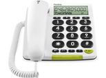 Doro 312Cs - Telefono Analogico - Cornetta A Filo - Vivavoce - 30 Voci - Id Chiamante - Bianco