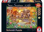 Schmidt Spiele Puzzle Animali Africani 1000 Pezzi Motivo 693X493 Mm