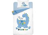 Biancheria Da Letto Per Culla In Bambù Dinosaurus 100X135 Cm, 40X60 Cm