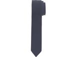 Krawatte OLYMP Slim Krawatte, Damen, blau (marine), Seide, unifarben, klassisch, Krawatten