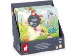 Puzzle In Legno Della Fattoria Janod - Puzzle Tattile E Di Apprendimento Per Bambini