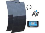 Pannello Solare, Monocristallino Ad Alta Efficienza, Design Leggero E Flessibile, 240W 2Pcs 120W Kit