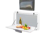 Tavolo Pieghevole Da Parete Per Camper, Struttura In Alluminio, Design Salvaspazio, Bianco Grande