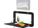 Tavolo Pieghevole Da Parete Per Camper, Struttura In Alluminio, Design Salvaspazio, Nero Grande