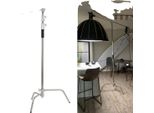 Stativo Per Luce, Acciaio Inox, Altezza Massima 330 Cm, Portata 20 Kg, Staffa 127 Cm, Diametro Stativo 25/30/35 Mm