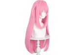 Inf Parrucca Cosplay Rosa: Capelli Sintetici Termoresistenti Per Anime E Feste