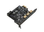 Scheda Di Espansione Pcie 1X Su Usb (3X Usb 3.0, 2X Usb Tipo C, 19 Pin, 5 Porte) Per Pc Desktop
