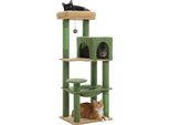 Albero Per Gatti, Struttura A 5 Livelli, Condo Morbido E Amaca, AMT0110GN-S, S