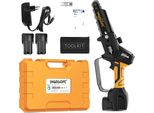 Mini Motosega, Prestazioni Di Taglio Efficienti, Design Facile Da Usare, CS-1S Giallo, Due Batterie, Motosega Elettrica
