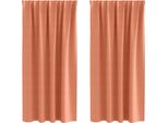 Vidaxl Tende Oscuranti Con Anelli 2 Pezzi Terracotta 175 X 140 Cm