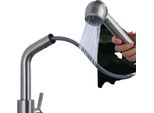 Rubinetto Da Cucina, Acciaio Inox 304, Girevole A 360°, Monocomando, Montaggio A Soffitto, Cartuccia Ceramica