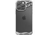 Avizar, Iphone 13 Pro Max Custodia Bumper Cover Acciaio Trasparente Antiurto, Argento