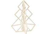 Albero Di Natale 3D, H 40 Cm, L 32 Cm, Compensato, 1 Pezzo