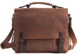 Harold's Pelle Borsa Da Ufficio Borsa A Tracolla Con Scomparto Per Laptop Antic Briefcase Nature Marrone