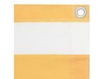 Schermo Privacy Per Balcone Bianco E Giallo 75X400 Cm Tessuto Oxford