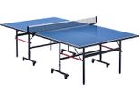 VEVOR Tischtennisplatte, tragbare MDF-Tischtennisplatte für den Innenbereich, faltbare Tischtennisplatte mit Schnellspannnetz und feststellbaren Rädern, 12 mm dicke Tischplatte