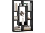 Libreria Costway Con 7 Scomparti, Scaffale In Piedi, Scaffale Divisorio, Scaffale A Cubo Con Protezione Antiribaltamento, Scaffale Per Il Soggiorno (Nero, 60X20X90 Cm)