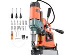 Vevor Carotatrice Magnetica 1400 W Diametro Di Foratura 50 Mm, Direzione Reversibile, Carotatrice Magnetica Per Superfici Metalliche, Carotatrice Elettrica Con 11 Carotatori Per Industria Fai Da Te Arancione
