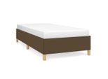 Vidaxl Struttura Letto Senza Materasso Marrone Scuro 90X190 Cm Tessuto