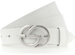 Vanzetti Pelle Cintura Full Leather Buckel Belt W95 White Bianco