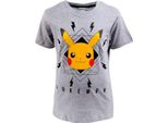 Maglietta PokéMon Pikachu Per Bambini - Manica Corta Grigio-110/116