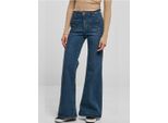 DáMské Kalhoty Urban Classics Ladies Vintage Flared Denim Pants Deepblue Washed - 26