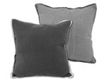 Home Elements Federa Con Bordo, Cotone Riciclato, Grigio Chiaro + Grigio Scuro