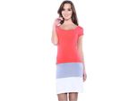 Abito Donna Di Media Lunghezza Tricolore; Corallo S/M