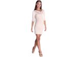 Damen Kleid Mini-Kleid Elegante ; Beige/Xl/Xxl 42/44