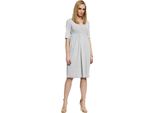 Abito Donna Di Media Lunghezza Abito Con Volant; Grigio L (40)