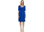 Abito Donna Di Media Lunghezza Abito Con Volant; Blu M (38)