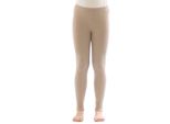 Leggings Termici Da Bambina In Pile Pantaloni Lunghi In Cotone Beige 134