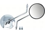 Specchio Retrovisore Mza / Coppia Di Specchi Retrovisori Ø 105 Mm, Filettatura Cromata M8 / M10 Con Adattatore