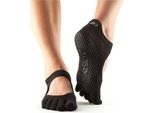 Fitness-Mad Yoga Calze Bellarina Full Toe Antiscivolo Nero Taglia L