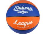 Pallone Da Basket Midwest In Gomma Arancio-Blu Misura 5 Per Uso Interno Esterno