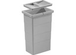 Cestino Interno Hailo 1075969 Con Coperchio 10 L 226X156X350 Mm 2 Maniglie Grigio Chiaro
