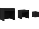 Vidaxl Set Di 3 Tavoli, Materiale In Legno Nero