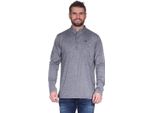 Camicia Basic Da Uomo A Maniche Lunghe Con Collo Alto; Grigio L