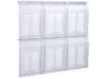 Espositore A Parete Helit "The Placativ"" 6 X Din A4 Verticale Cristallino"