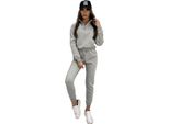 Tuta Da Jogging Da Donna Con Cappuccio, Grigio XL/42