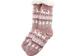 Calzini Antiscivolo Da Donna, Calzini Invernali, Calzini In Maglia Con Fodera In Pile, Caldi Berry/36-38