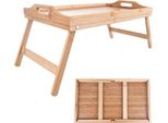 Tavolo Da Letto Orion | Tavolo Per Laptop | Tavolo Per La Colazione | Vassoio Di Servizio In Legno Di Bambù Con Gambe Pieghevoli Multifunzionale