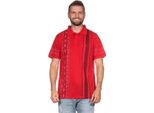 Herren Poloshirt Sommer Polo-Hemd Kurzarm Rot/M