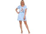 Camicia Da Notte Donna Pigiama Da Notte; Blu Chiaro/M/38