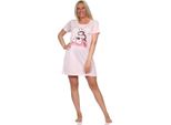 Camicia Da Notte Donna Pigiama Da Notte; Rosa Cipria/M/38