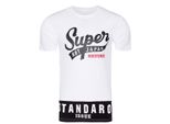 T-Shirt Da Uomo In Look Coller Con Stampa Bianca Xl