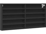 Vidaxl Vetrina Nera 100X8,5X50 Cm In Materiale Ligneo