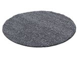 Tappeto A Pelo Alto Life Grey 120 Cm Rotondo