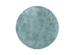 Tappeto A Pelo Alto Fluffy Blue 200 Cm Rotondo